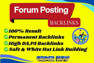 I will Build High-Quality Forum Posting SEO Backlinks for Ranking Your Website