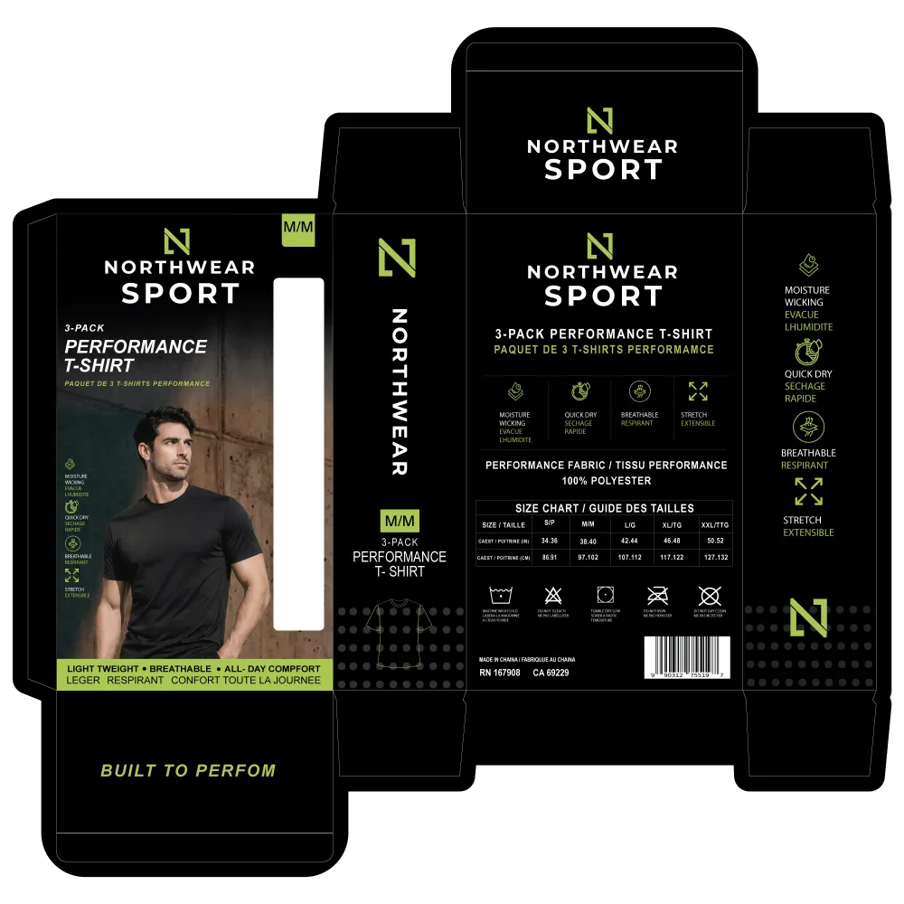 Box Product Packaging Design of T- SHIRT