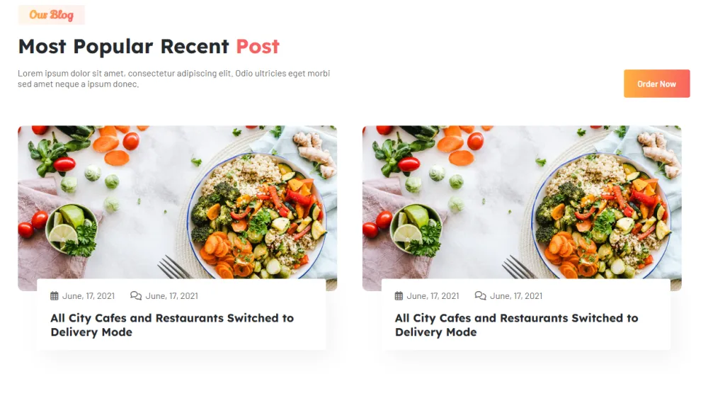 Foodest – Restaurant & Recipe Website