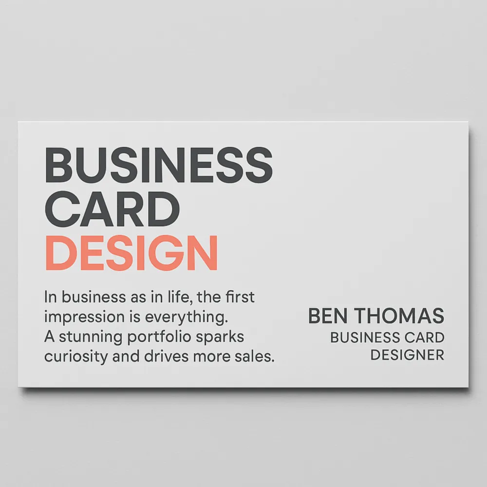 I create Eye Catching Unique and Professional Visiting Card Design