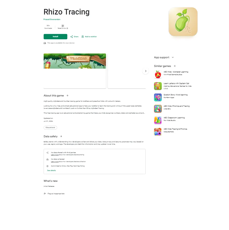 20 testers for 14 days for rahizo tracing app