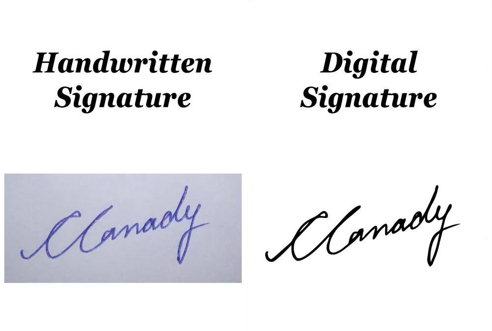 Handwritten Signature to Digital Signature