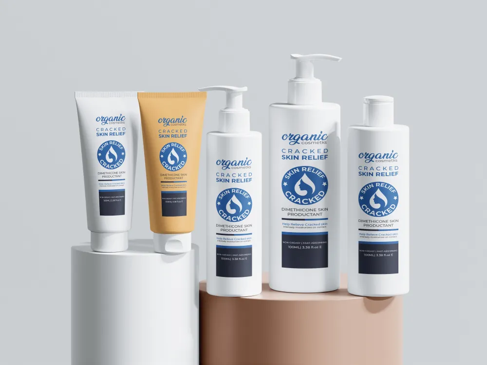 skin care product label design