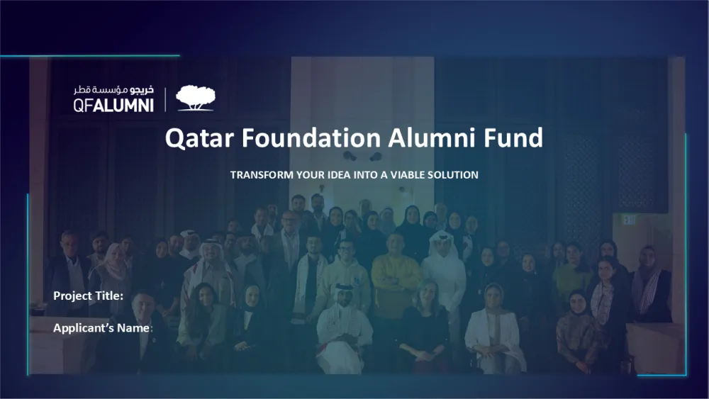 Qatar Foundation Alumni Fund Presentation