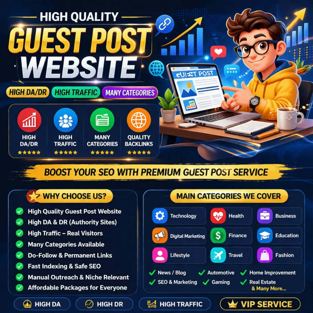 High-DA Guest Posting & Do-Follow Backlinks Campaign (Live Links)
