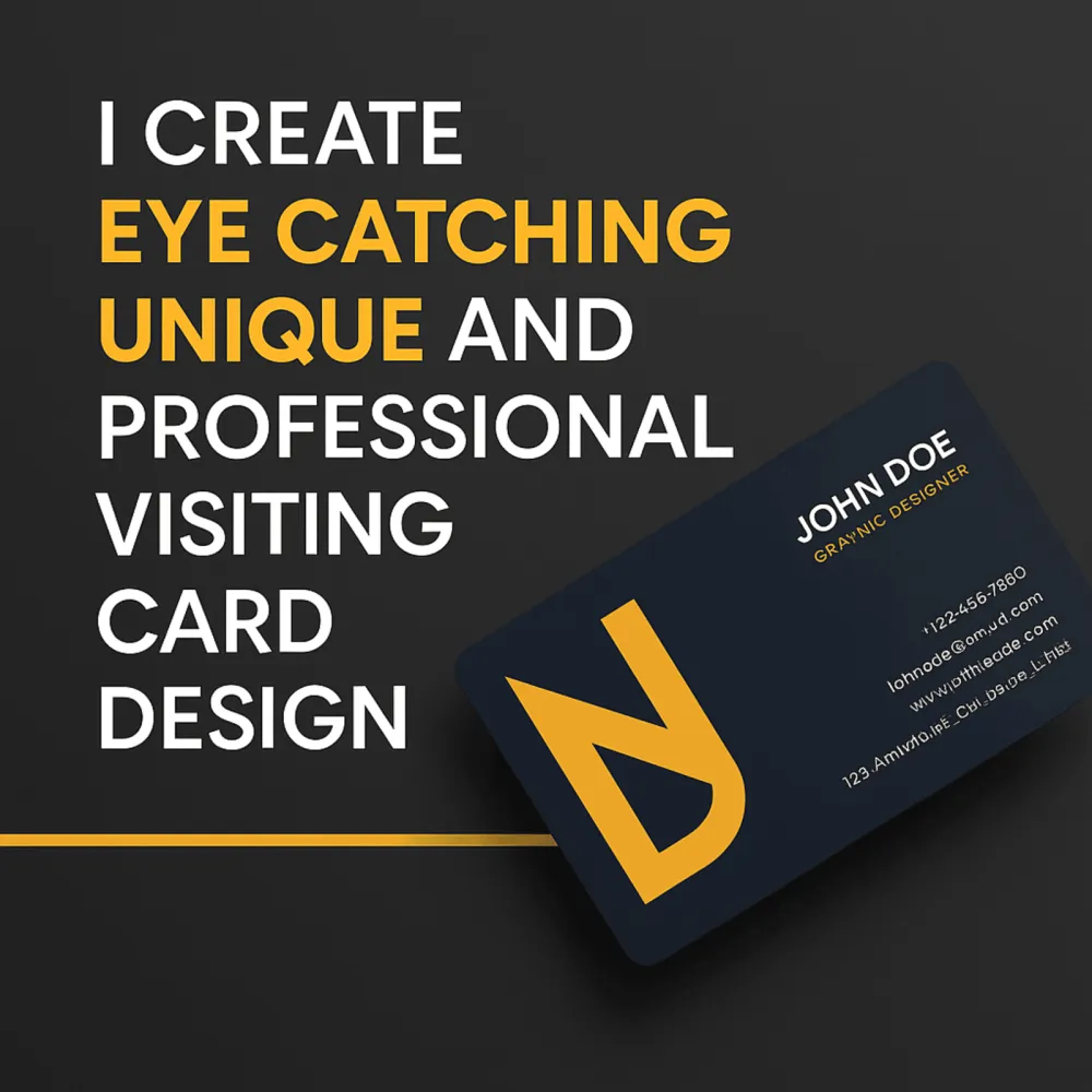 I create Eye Catching Unique and Professional Visiting Card Design