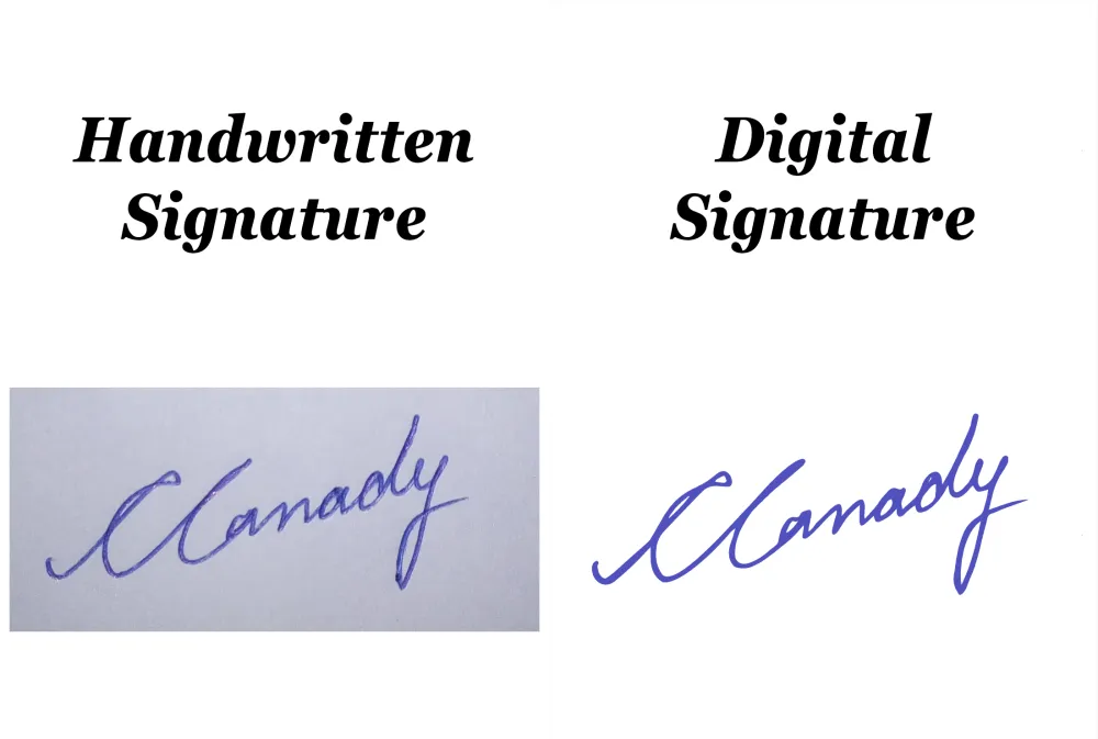 Handwritten Signature to Digital Signature