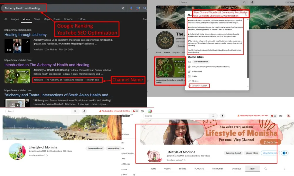 YouTube Channel Setup and Channel Design With SEO Optimization