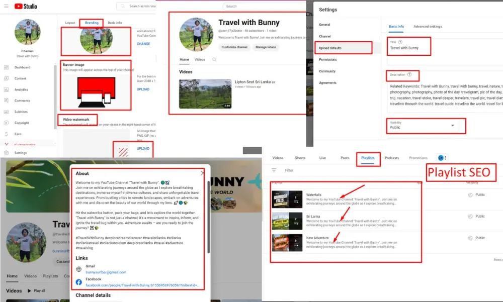 YouTube Channel Design and SEO Optimization