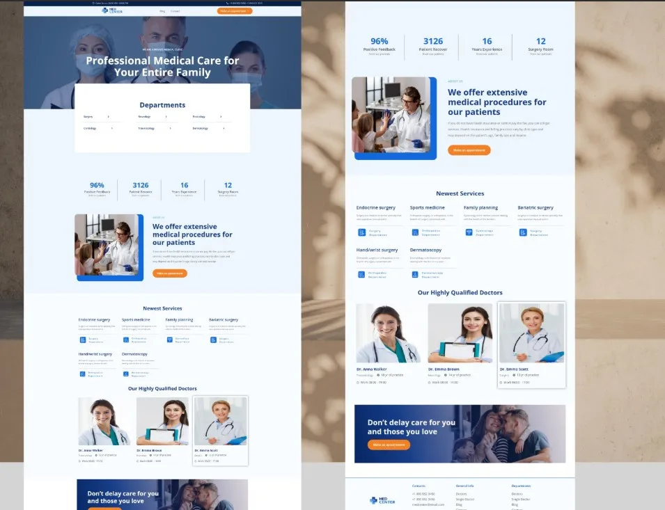 medical website using crocoblock wordpress