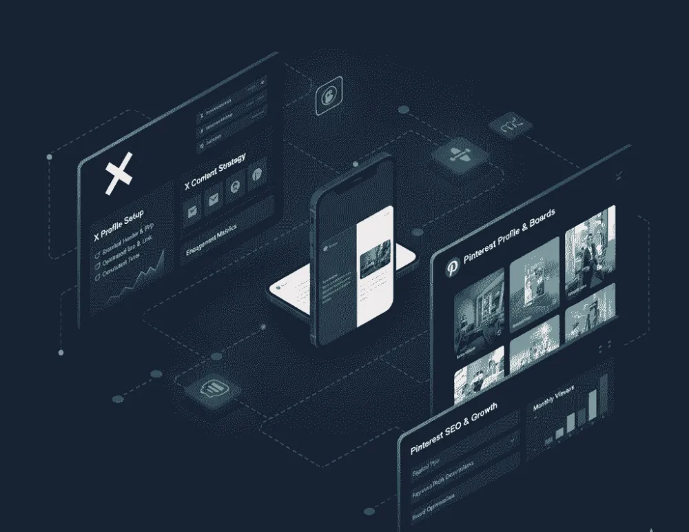 X & Pinterest Account Setup & Optimization