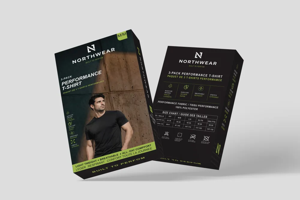 Box Product Packaging Design of T- SHIRT