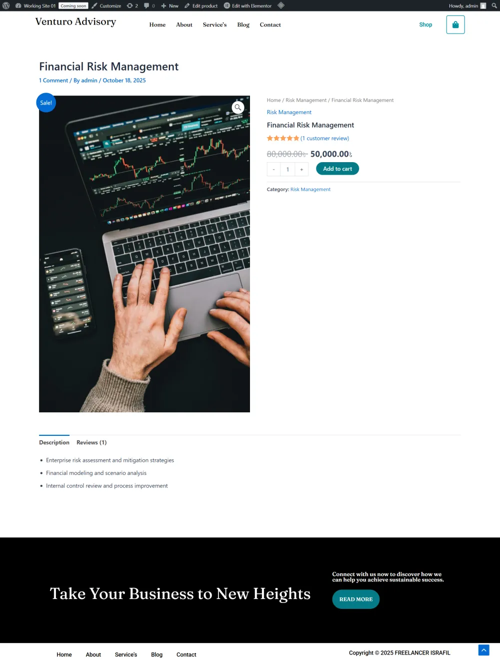 Business Advisory WordPress Website