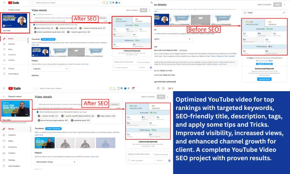 YouTube Video SEO and First Growth